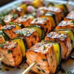 Grilled Salmon Skewers