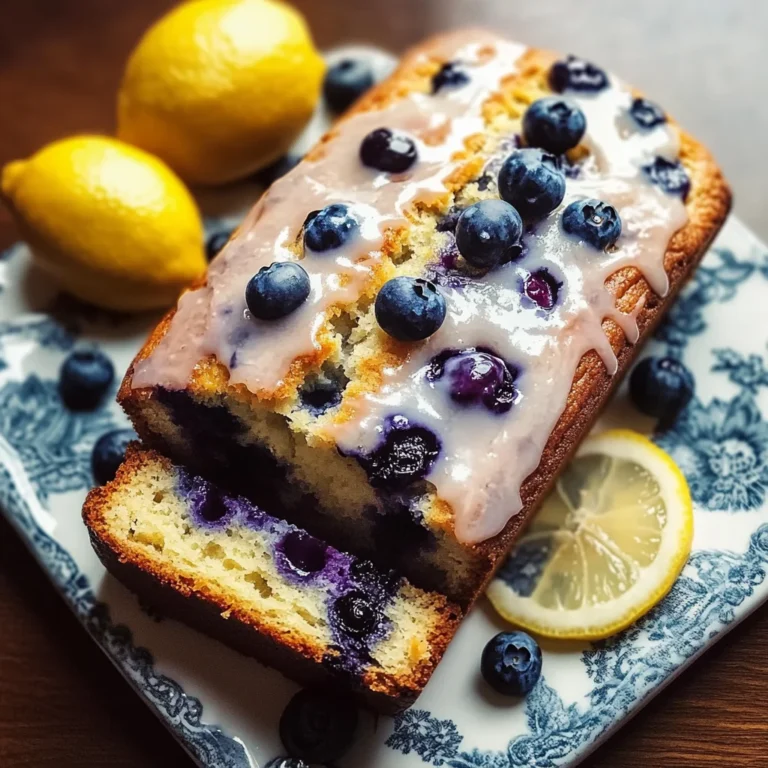 Lemon Blueberry Bread with Glaze