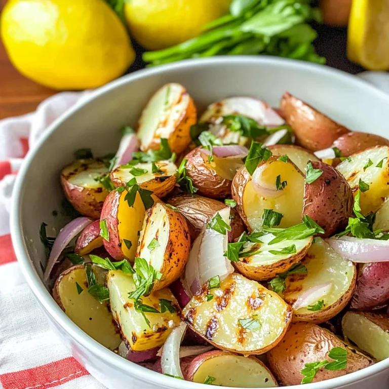 Lemony Grilled Potato Salad