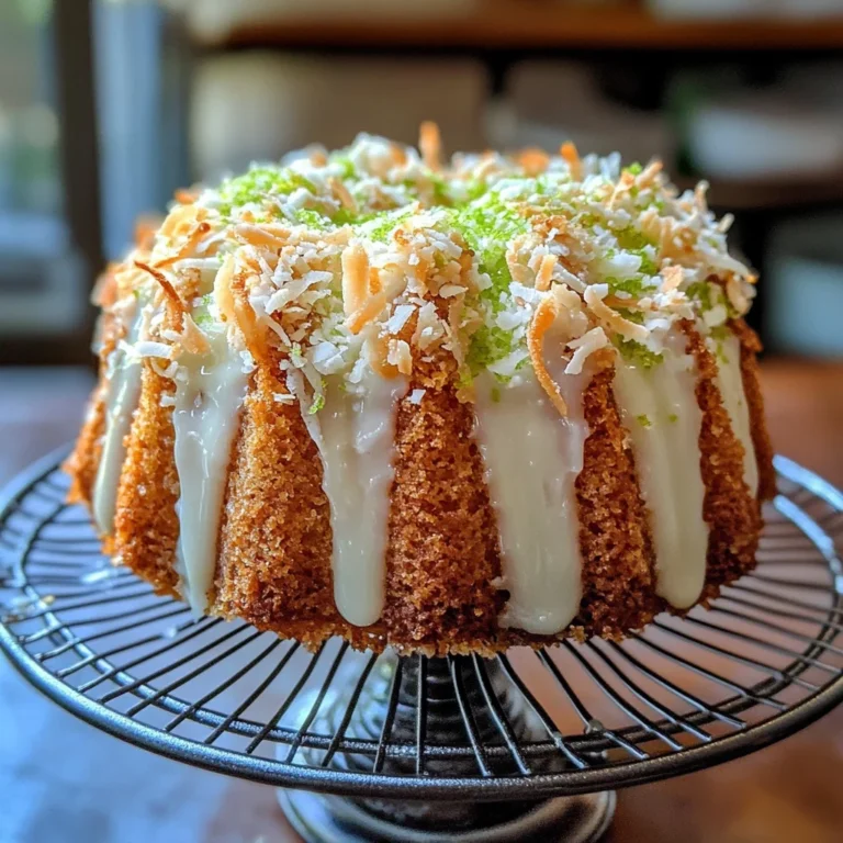 Mini Coconut Lime Bundt Cakes