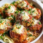 Mozzarella Stuffed Italian Chicken Meatballs