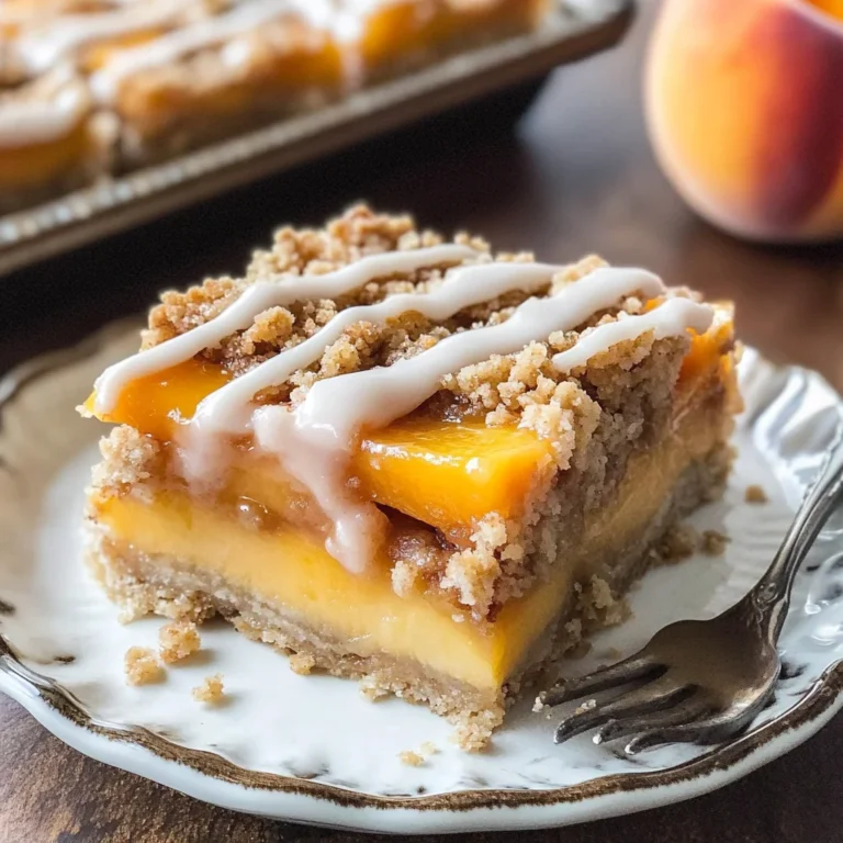 Peach Pie Crumble Bars