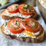 The Best Open-Faced Tomato Sandwich