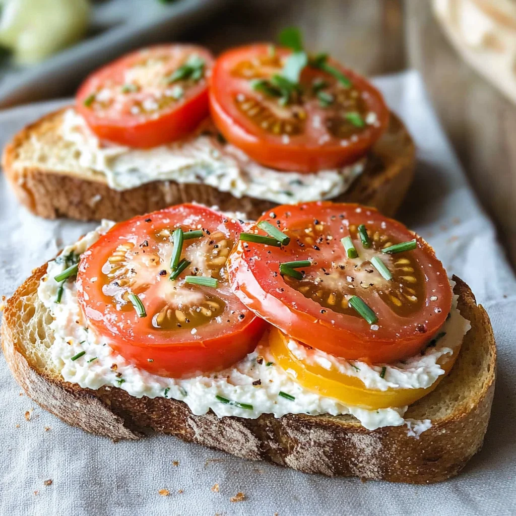 The Best Open-Faced Tomato Sandwich