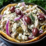 Tzatziki Chicken Salad with Olives, Feta, and Dill Recipe