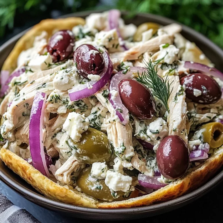 Tzatziki Chicken Salad with Olives, Feta, and Dill Recipe