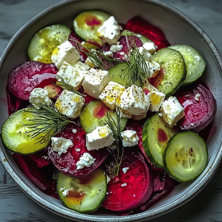 Vibrant Beet Salad with Feta and Cucumbers for Fresh Flavor!