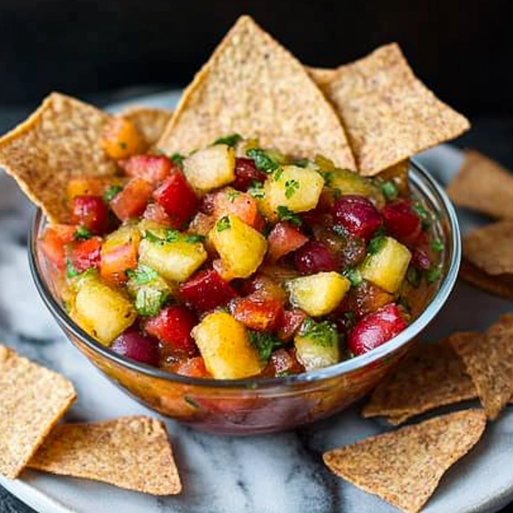 Fruit Salsa with Cinnamon Chips