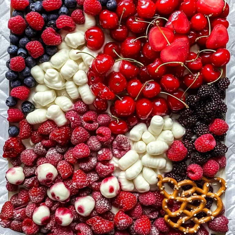 Easy Flag Fruit Dessert