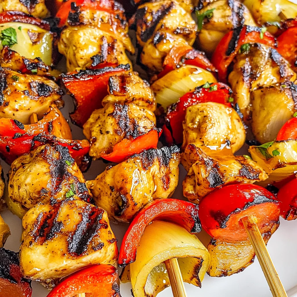 Grilled Honey Mustard Chicken Kabobs