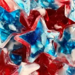 Red, White & Blue Stained Glass Jello Stars