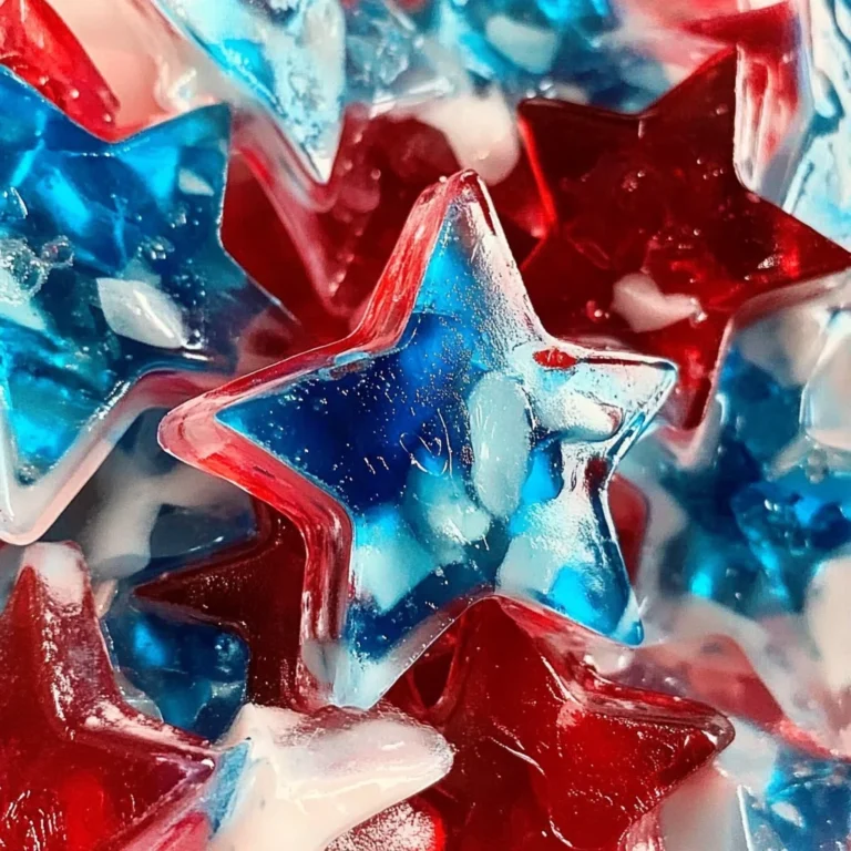 Red, White & Blue Stained Glass Jello Stars