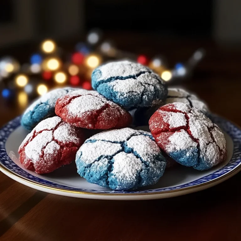 Red, White, and Blue Crinkle Cookies